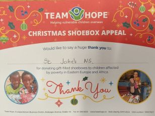 Team Hope Christmas ShoeBox Appeal